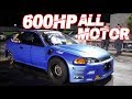 600HP All Motor Civic Breaks 8's! | Worlds Fastest 4 Cylinder | 2500HP 2JZ Nissan |1300HP AWD Civic