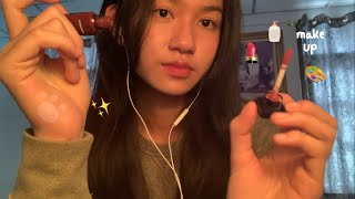 ASMR Thai Makeup & Skin care 💄😴 but I don't know anything about it. มาทาครีมเเต่งหน้ากัน มั่วนะ