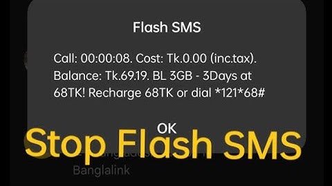 Turn off Flash SMS