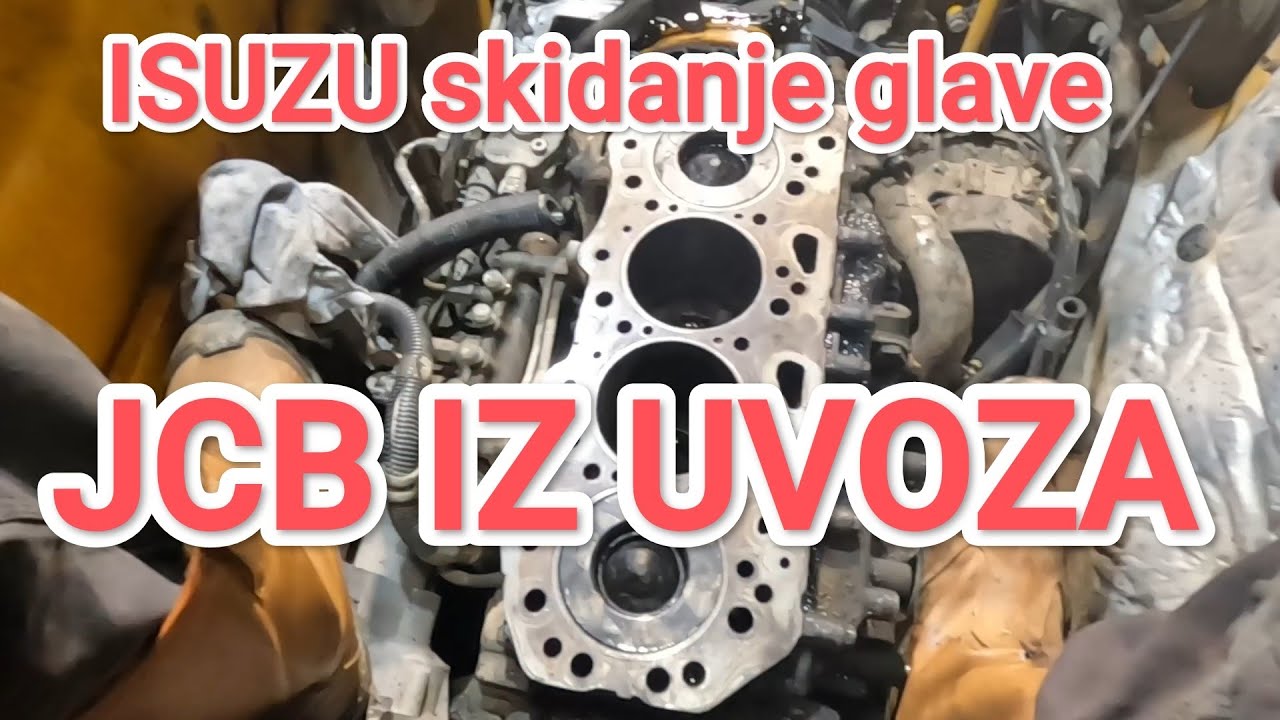 JCB JS140 skidanje glave motora (cijeli video)