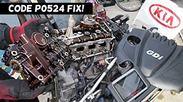 KIA OPTIMA CODE P0524 ENGINE OIL PRESSURE FIX