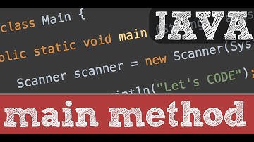 main method and program structure in Java - programming tutorial