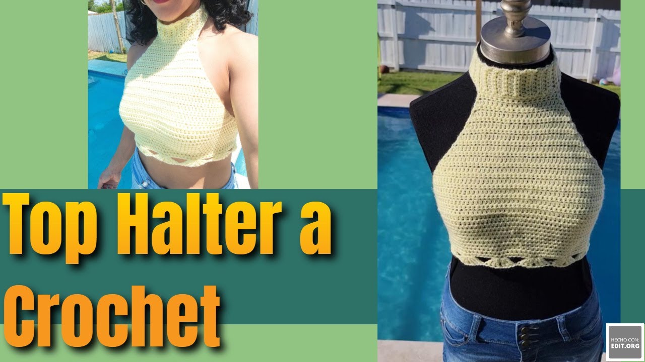 Top Halter a crochet facil y rapido