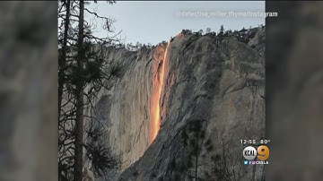 Timing, Weather Cooperate For Firefall Spectacle In Yosemite