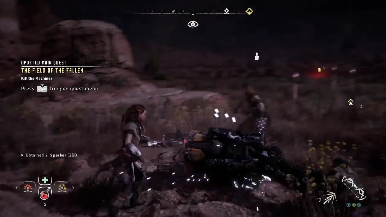 I found Erend STANDING on a Lancehorn Horizon Zero Dawn™ YouTube