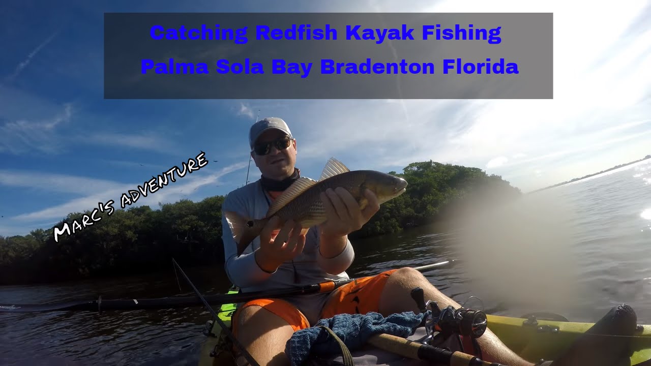 Catching Redfish Kayak Fishing at Palma Sola Bay Bradenton