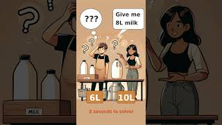 This Water Puzzle Will Break Your Brain! 🥛 #math #puzzle #shorts