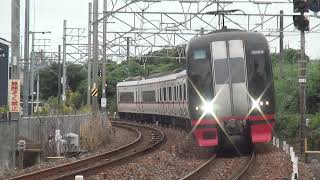 「オーロラビジョンいつまで……」2200系2202F　名鉄常滑線　蒲池駅　通過