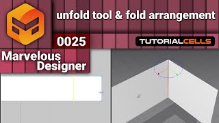 0025. unfold tool & fold arrangement tool in Marvelous Designer