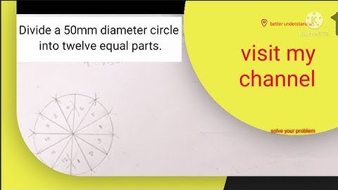 How to divide a 50mm diameter circle into twelve equal parts. | #engineering | #question | #engineer