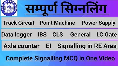 Complete Signalling || Complete Signalling MCQ in One Video || LDCE JE Signal Exam Preparation ||...