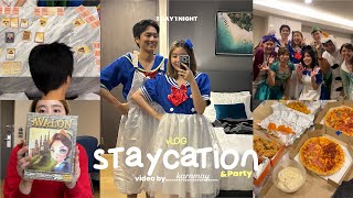 vlog - staycation party ˘ᗜ˘ ปาร์ตี้กับเพืือน, แต่งตัวธีมดิสนีย์, เล่นบอร์ดเกมส์ 🗯️🎰/ KARNMAY