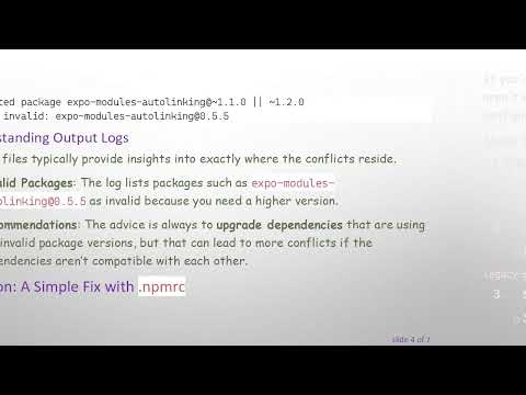 How to Resolve Peer Dependency Issues in Your React Native App