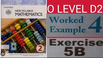 OXFORD 7TH EDITION NEW SYLLABUS MATHEMATICS 2| CHAPTER 5|| WORKED EXAMPLE 4#O LEVEL MATH #D2#CH#5EX4