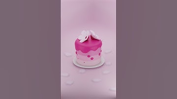 making the Sakura Cake from Hello Kitty Island Adventures! 🌸✨️ #hellokittyislandadventure #blender