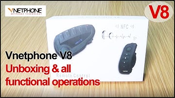 VNETPHONE V8 | UNBOXING & ALL FUNCTION OPERATION | MOTORCYCLE HELMET BLUETOOTH INTERCOM