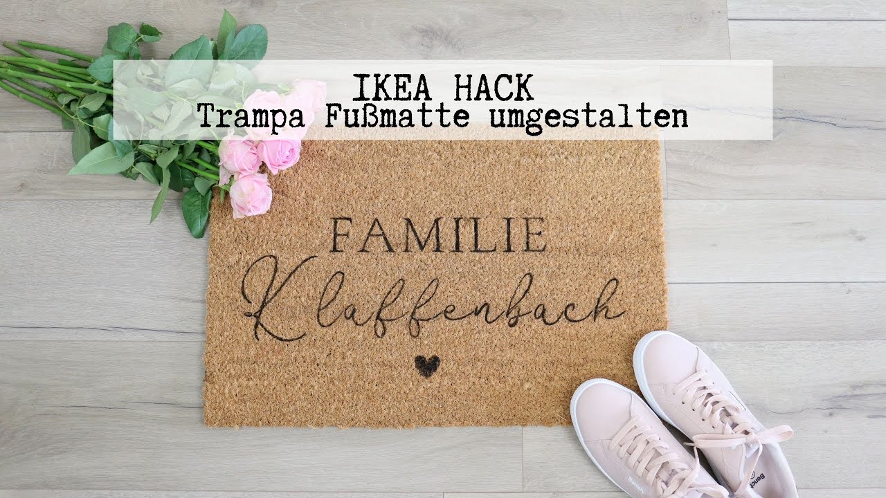 DIY Anleitung - IKEA Hack TRAMPA Fußmatte Kokos einfach selber gestalten  und bemalen 