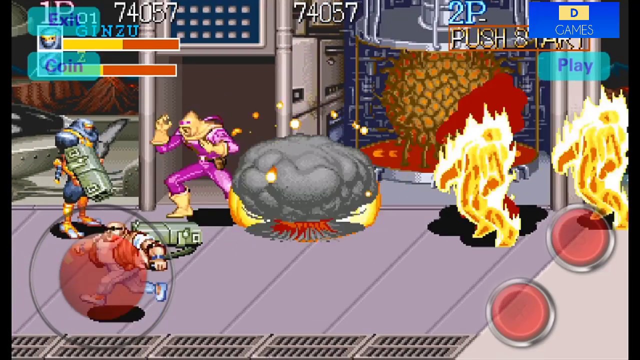 Captain Commando Stage 6 Aquarium - Ginzu The Ninja Commando Character - Capcom Arcade Game 1991