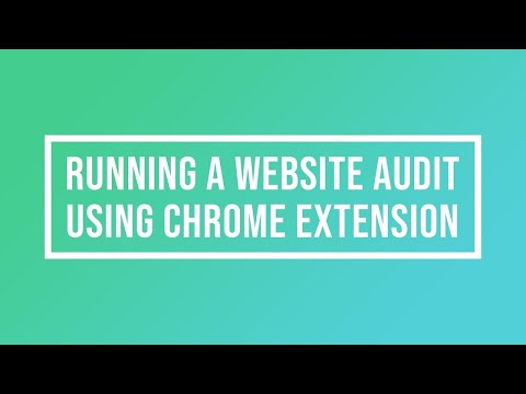 Running Your Website Audit Using Our Extension