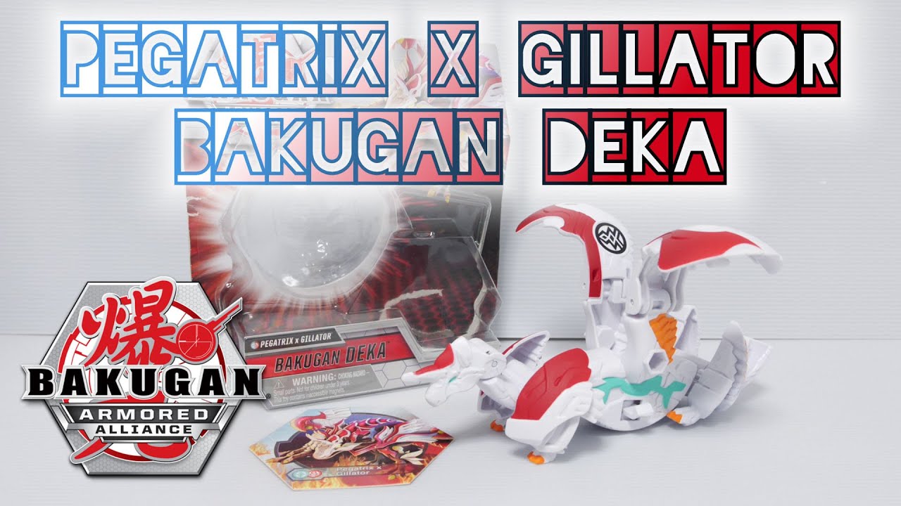 Bakugan Armored Alliance PEGATRIX x GILLATOR Fusion Gate Trainer * White  Dragon