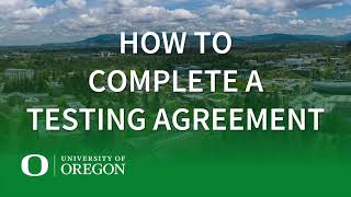 Instructors: Completing a Testing Agreement (Updated)
