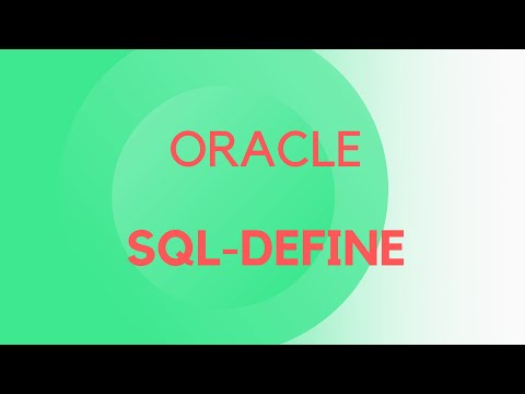 Oracle SQL Basics - DEFINE & Verify