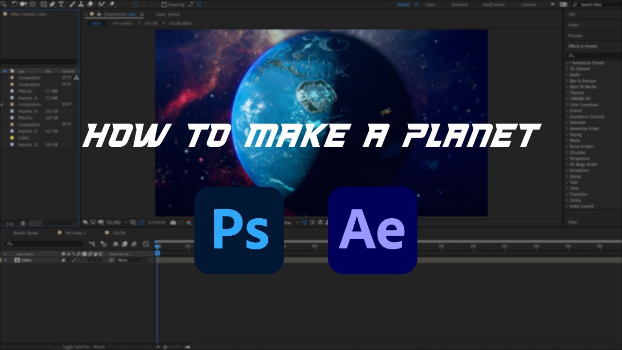 How To Make A Planet | After Effects | Advanced Tutorial - YouTube