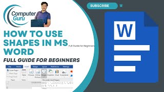 How to Use Shapes in MS Word  Full Guide for Beginners  #ComputerGuru110