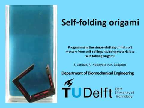 Self-folding origami