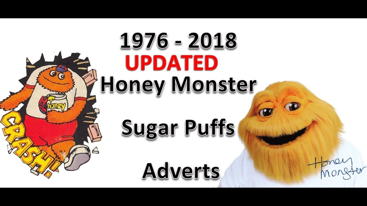 1976 2018 Updated   Honey Monster Sugar Puffs Cereal Advert Compilation   90 Ads