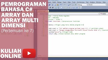Tutorial Pemrograman C++ Array dan Array Multi Dimensi (#7) : Kuliah Online