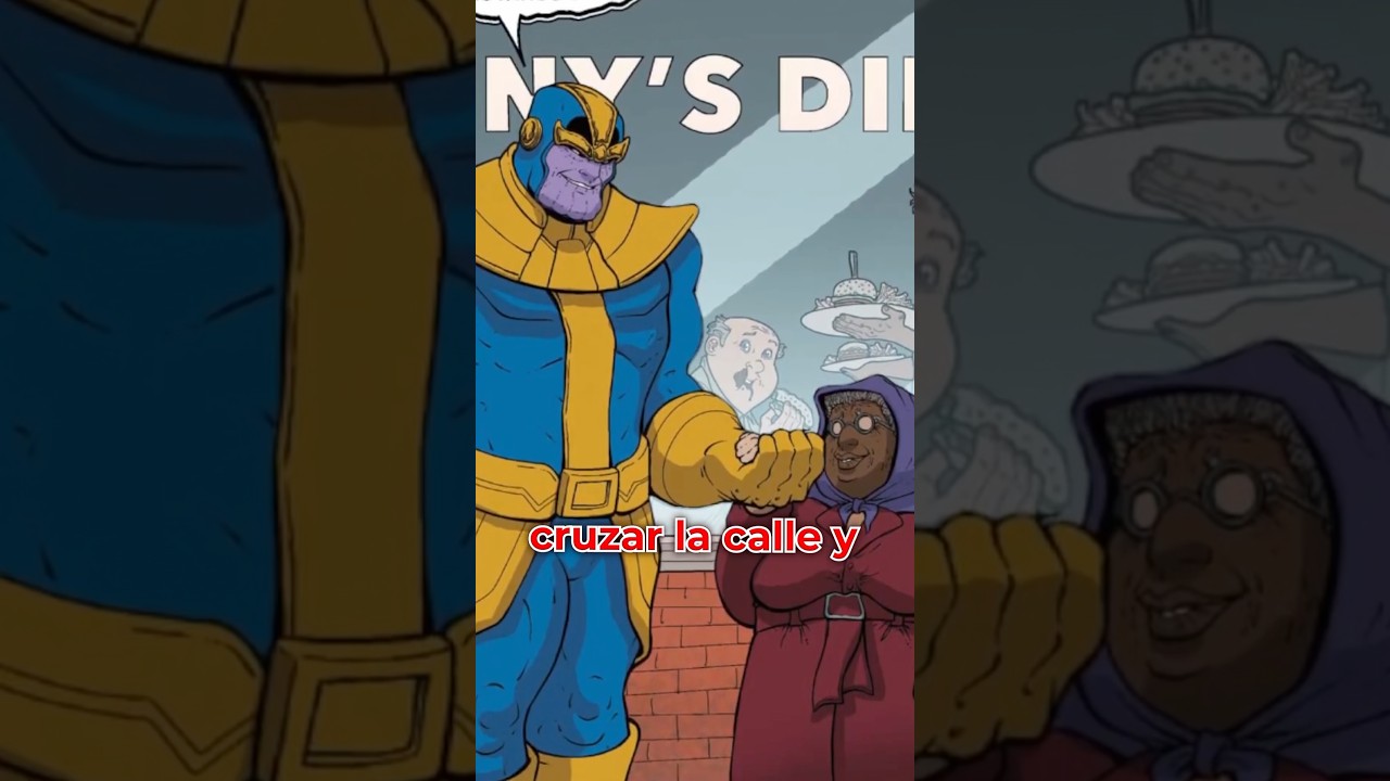 THANOS AYUDÓ A UNA ANCIANA A CRUZAR LA CALLE #marvel #spiderman