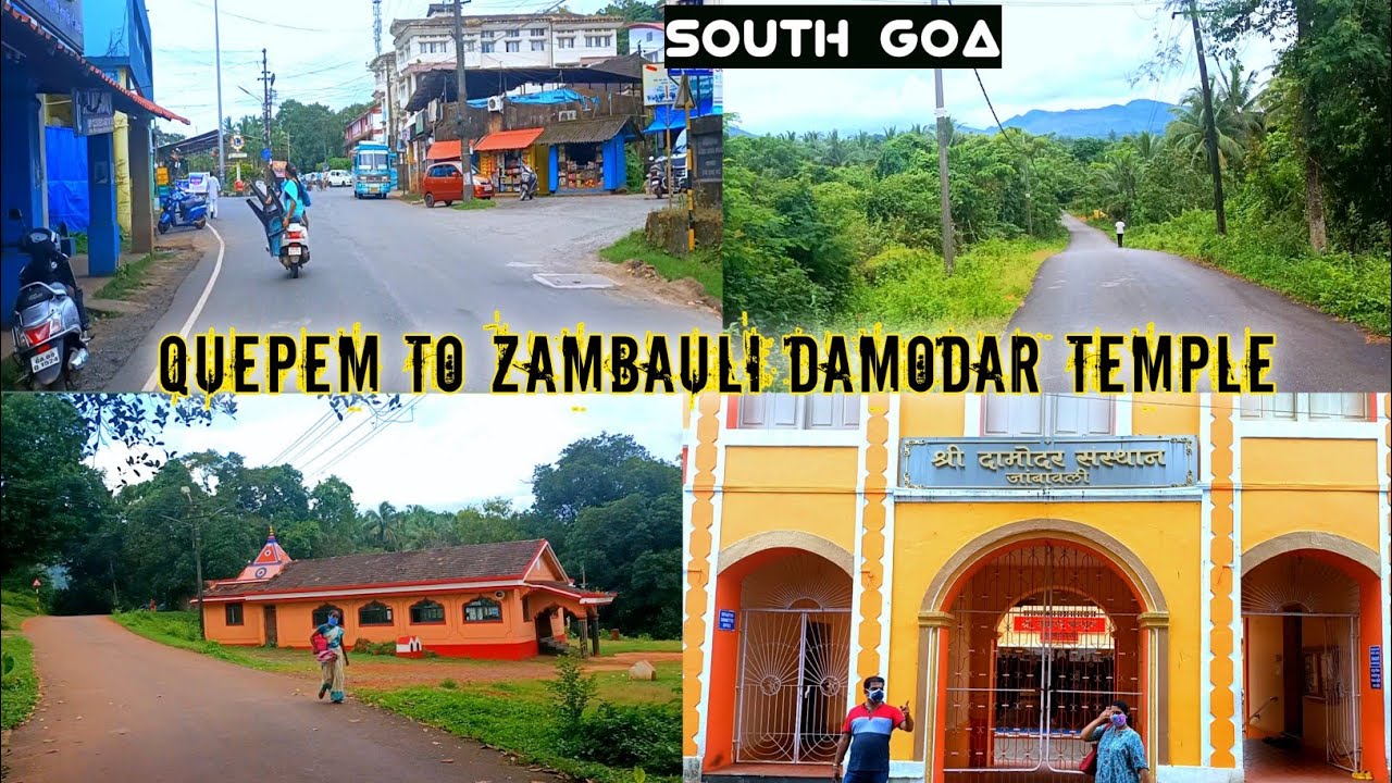 QUEPEM TO ZAMBAULI DAMODAR TEMPLE | south Goa India | cinematic video vlog | tvs bike ride |