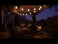 Cozy balcony ambience on a rainy fall night  rain crackling fire cricket sounds