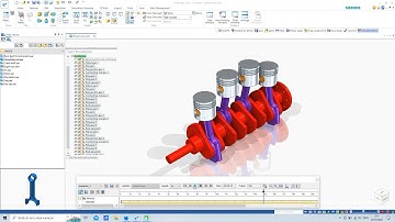 3D Modeling Engine Part (Piston, Crankshaft, Connecting Rod) - Solid Edge