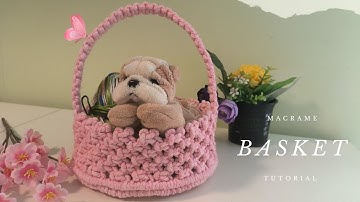 DIY macrame round basket || Macrame tutorial