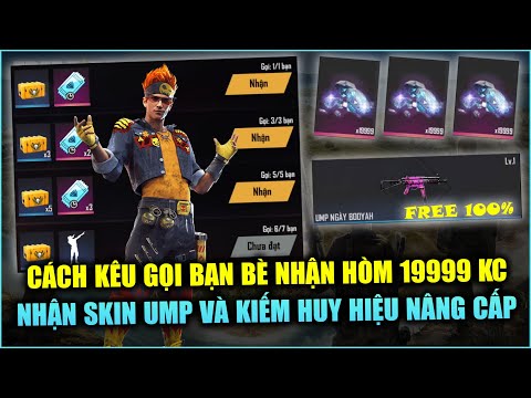 Free Fire | Hướng Dẫn Kêu Gọi Bạn Săn Hòm 19999 KC - Cách Nhận UMP Booyah Miễn Phí | Rikaki Gaming