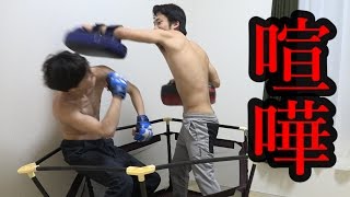 赤ちゃん用ミニ格闘技場で喧嘩の実力みてみよう！！