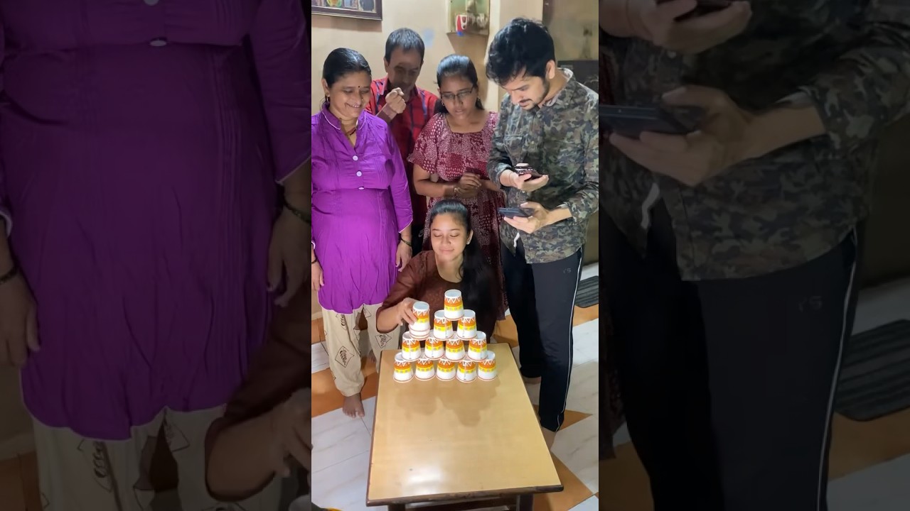 Glass pyramid challenge part 2 with timer  