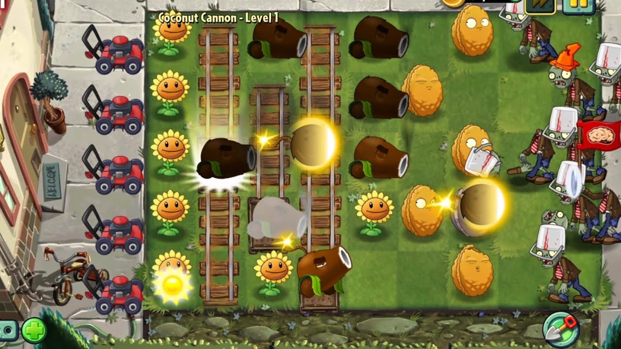 Pvz 2 - Событие "Кокосовая пушка" / Уровни 1-2-3-4-5 ⚡️Забавные моменты в Pvz 2 🔥 