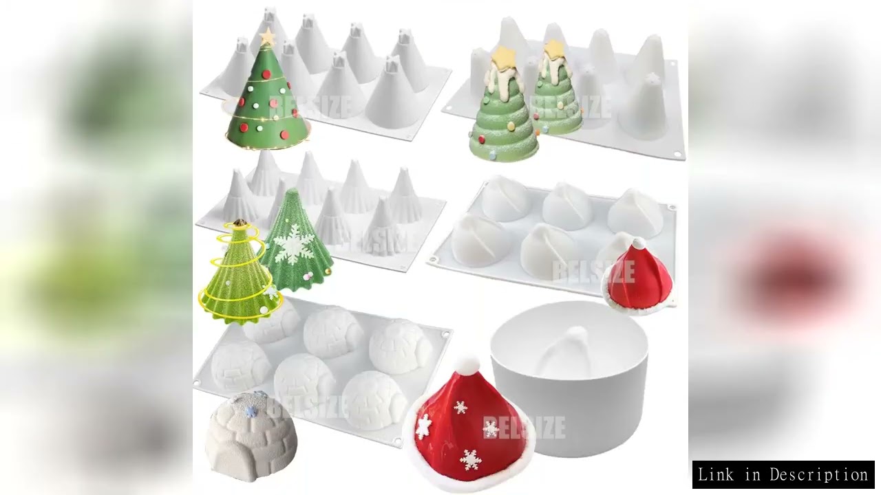 Christmas Santa Hat Mousse Silicone Cake Mold For Baking Chocolate Molds Christmas Tree Igloo Design