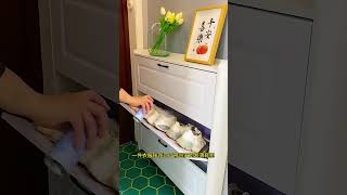 Ultra-thin narrow-sided shoe cabinet, flip-side shoe cabinet, practical, space-saving, home shoe ca Ultra-thin narrow-sided shoe cabinet, flip-side shoe cabinet, practical, space-saving, home shoe ca