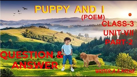 PUPPY AND  I (POEM), CLASS-3 ENGLISH, UNIT-7, QUESTION AND ANSWER,  IN HINDI, NCERT, CBSE, MARIGOLD