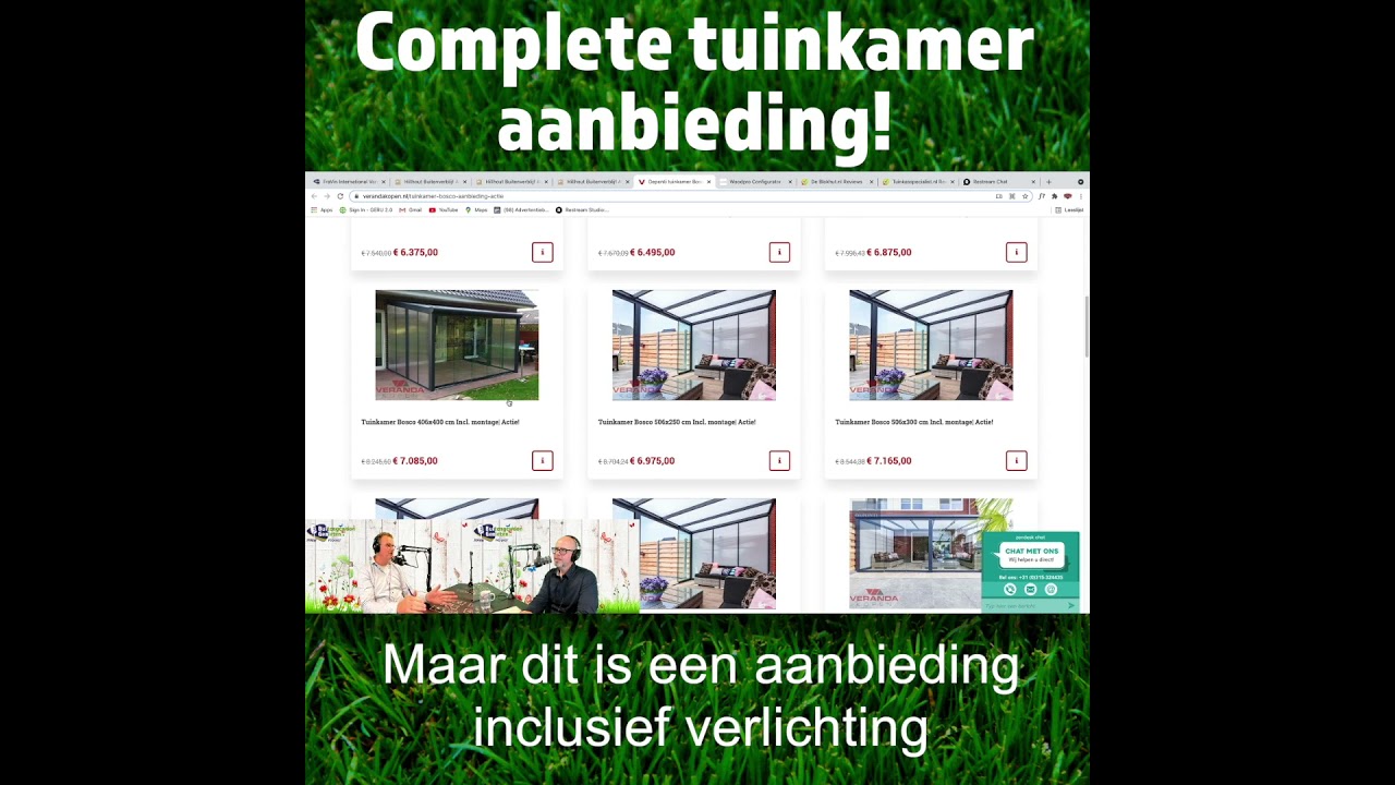 Complete tuinkamer-aanbieding!