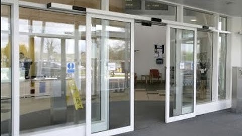 Installation Automatic Sliding Sensor Door, Auto Glass Door.