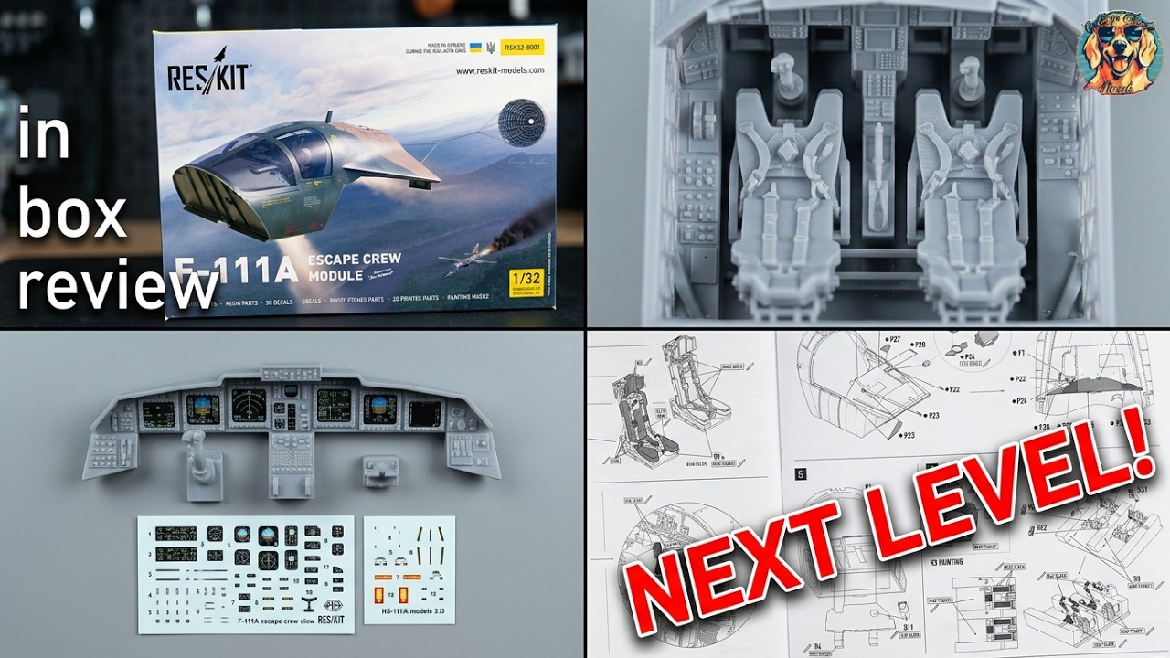 Rcs Crew Module Reskit 1/32 F-111A Escape Crew Module in box review - YouTube
