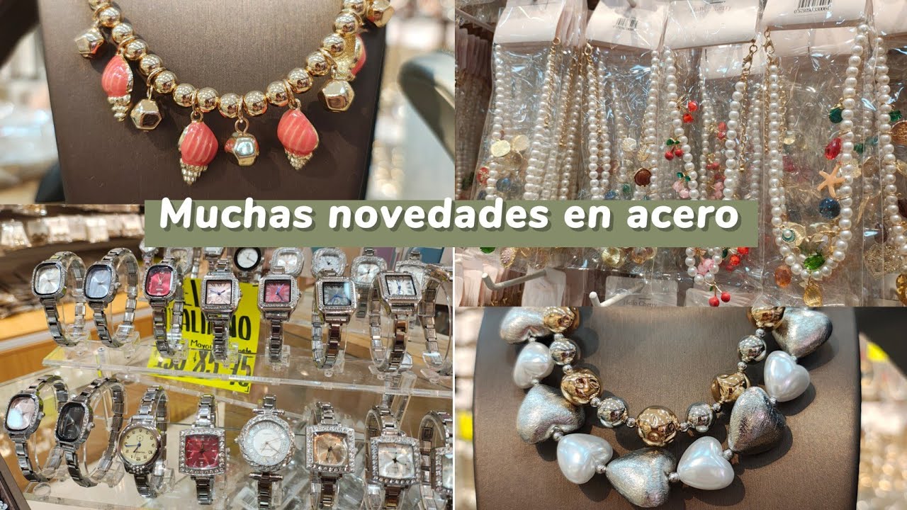 Reloj italiano, charms, aretes tipo marcas, collares de moda y más en acero desde $20 