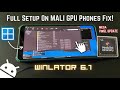 Install winlator 61 pc emulator on any android mali gpu phone fix  best settings