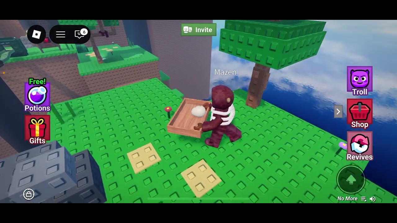 Me playing carry an egg with my friend