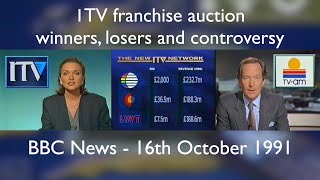 1991 ITV franchise auction | BBC News coverage | 16 October 1991